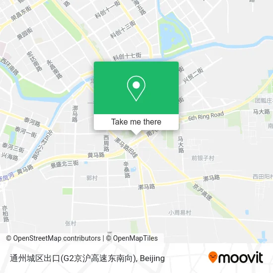 通州城区出口(G2京沪高速东南向) map