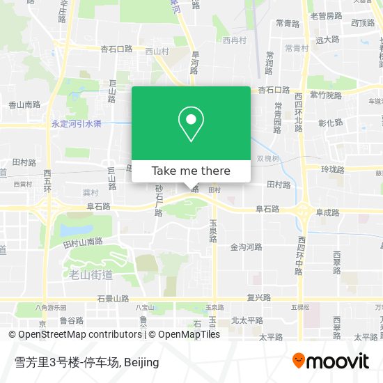 How To Get To 雪芳里3号楼 停车场in 田村路街道by Metro Or Bus