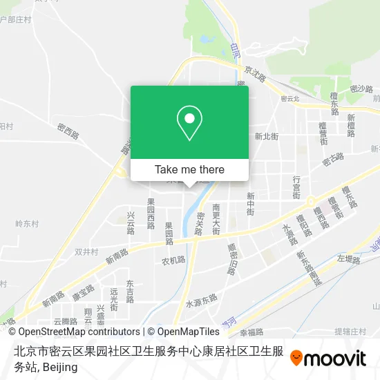 北京市密云区果园社区卫生服务中心康居社区卫生服务站 map