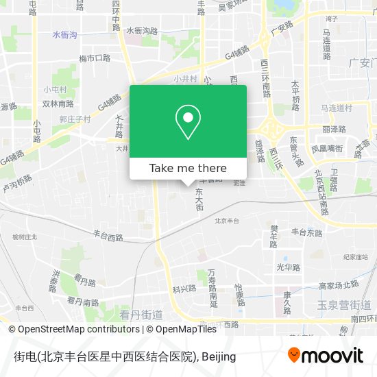 街电(北京丰台医星中西医结合医院) map