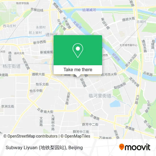 Subway Liyuan (地铁梨园站) map