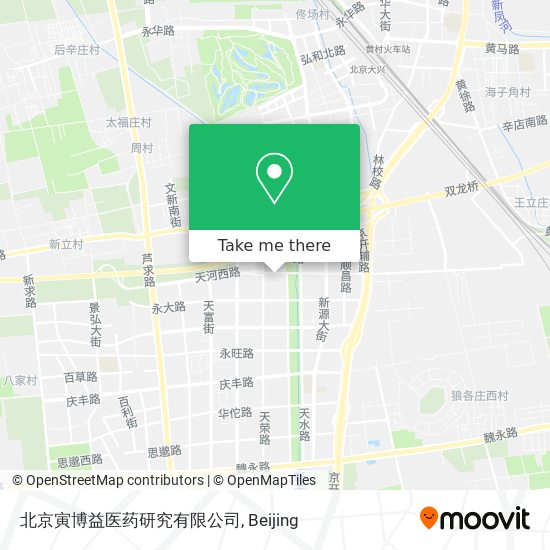 北京寅博益医药研究有限公司 map