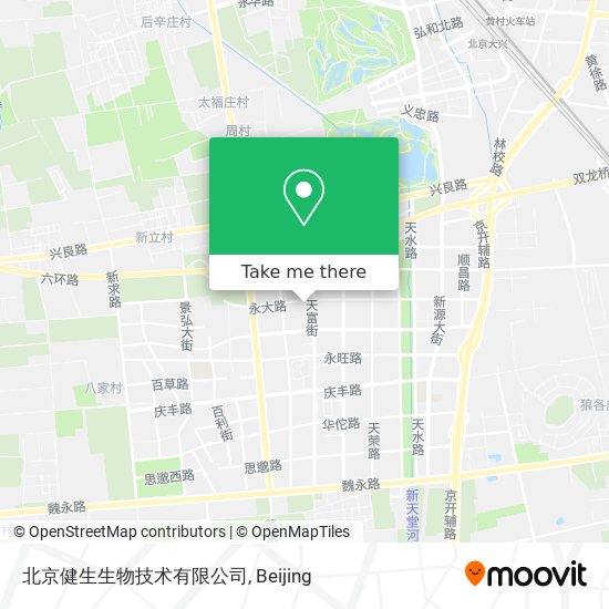 北京健生生物技术有限公司 map