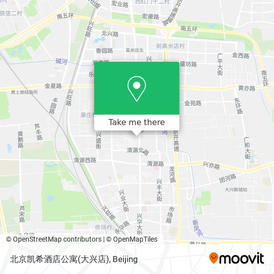 北京凯希酒店公寓(大兴店) map