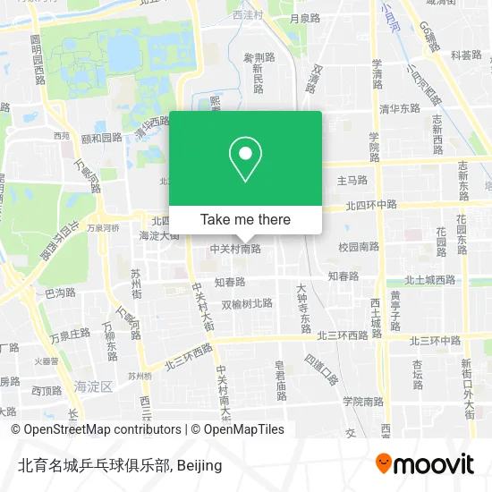北育名城乒乓球俱乐部 map