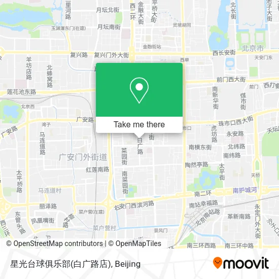 星光台球俱乐部(白广路店) map