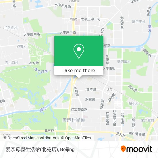 爱亲母婴生活馆(北苑店) map