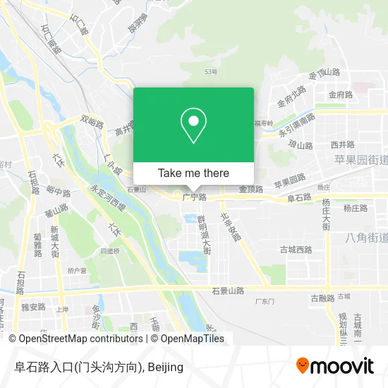 阜石路入口(门头沟方向) map