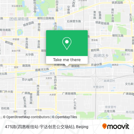 475路(四惠枢纽站-宇达创意公交场站) map