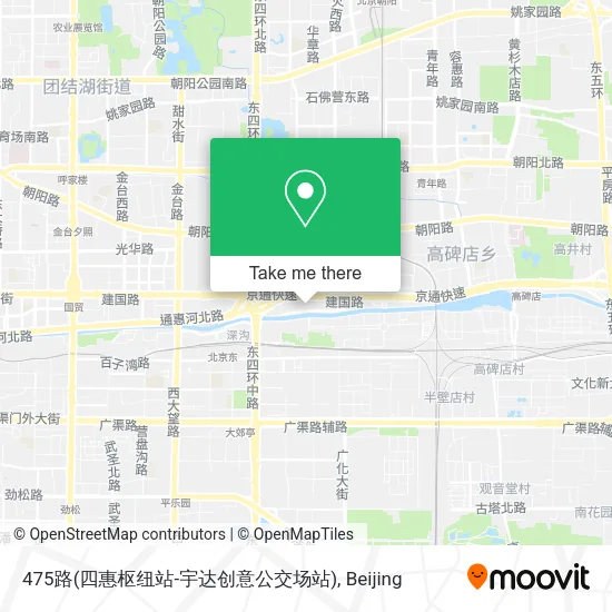 475路(四惠枢纽站-宇达创意公交场站) map