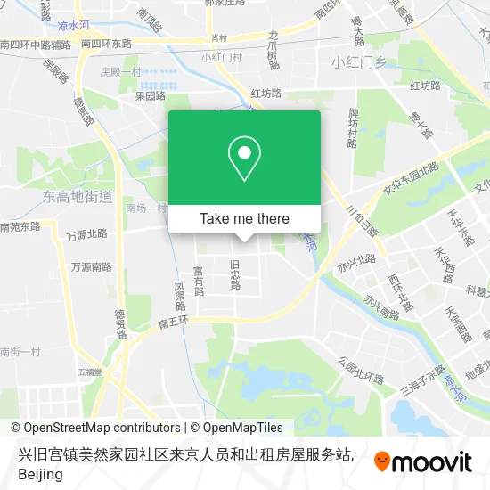 兴旧宫镇美然家园社区来京人员和出租房屋服务站 map