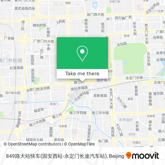 849路大站快车(固安西站-永定门长途汽车站) map