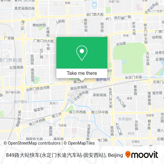 849路大站快车(永定门长途汽车站-固安西站) map