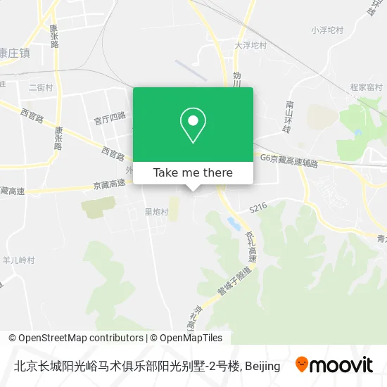 北京长城阳光峪马术俱乐部阳光别墅-2号楼 map