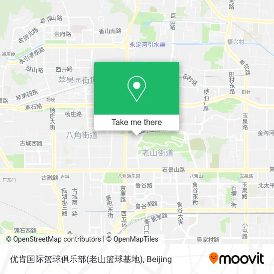 优肯国际篮球俱乐部(老山篮球基地) map