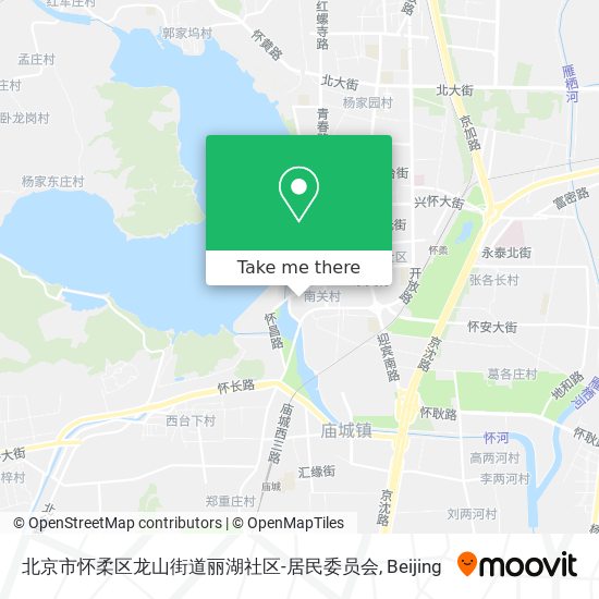 北京市怀柔区龙山街道丽湖社区-居民委员会 map