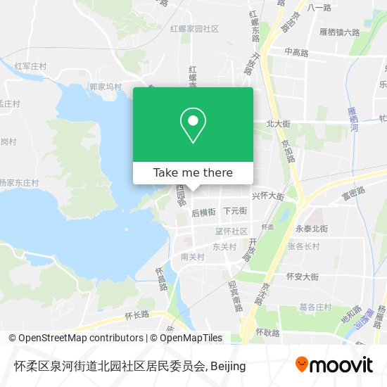 怀柔区泉河街道北园社区居民委员会 map