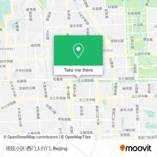 塔院小区-西门人行门 map