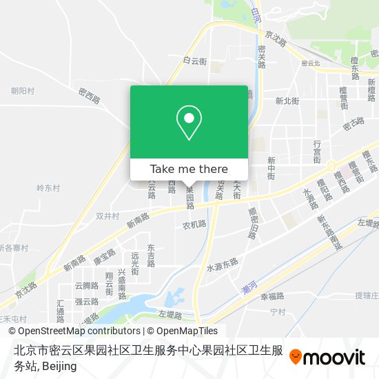 北京市密云区果园社区卫生服务中心果园社区卫生服务站 map
