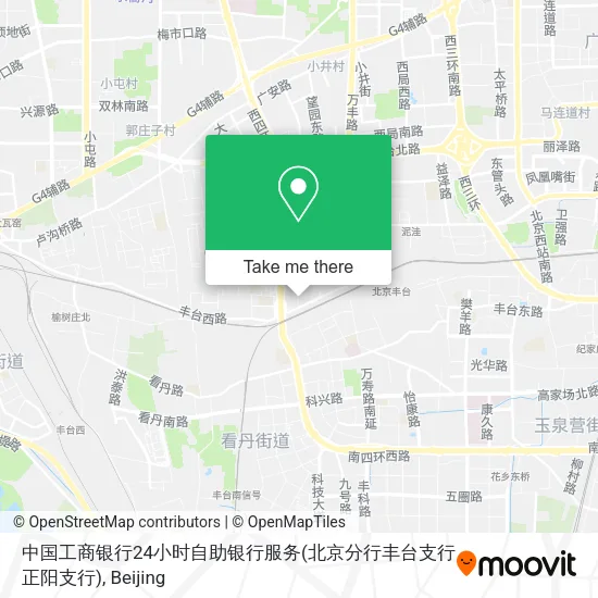 中国工商银行24小时自助银行服务(北京分行丰台支行正阳支行) map