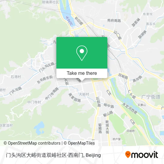 门头沟区大峪街道双峪社区-西南门 map