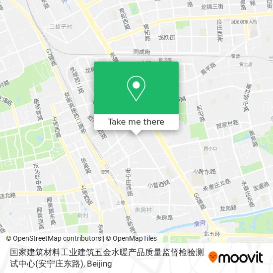 国家建筑材料工业建筑五金水暖产品质量监督检验测试中心(安宁庄东路) map