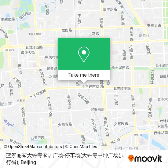 蓝景丽家大钟寺家居广场-停车场(大钟寺中坤广场步行街) map