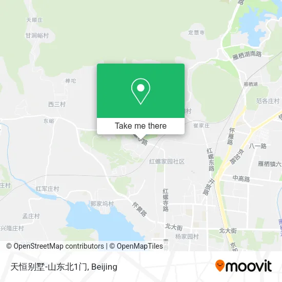 天恒别墅-山东北1门 map
