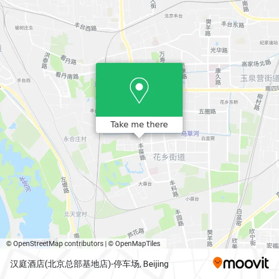 汉庭酒店(北京总部基地店)-停车场 map