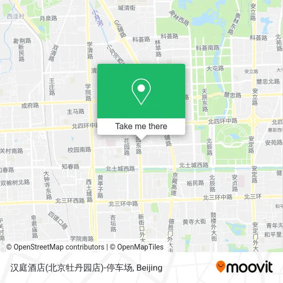 汉庭酒店(北京牡丹园店)-停车场 map