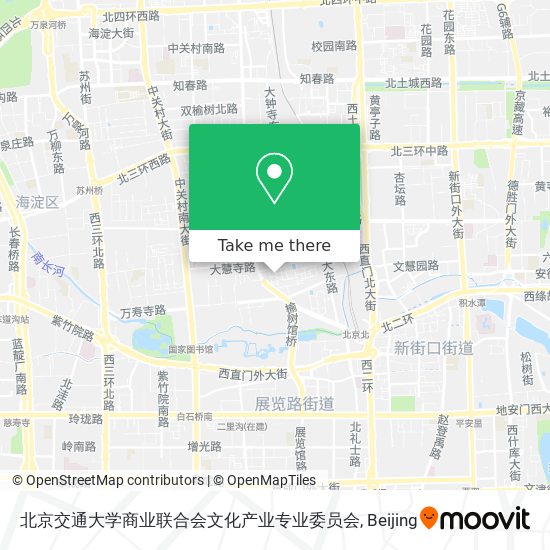 北京交通大学商业联合会文化产业专业委员会 map