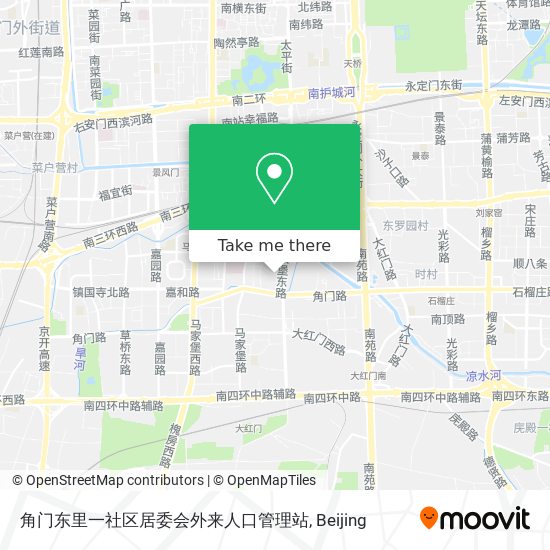 角门东里一社区居委会外来人口管理站 map
