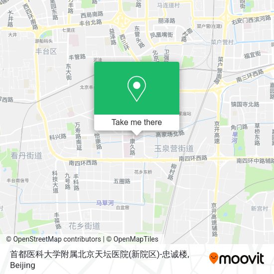 首都医科大学附属北京天坛医院(新院区)-忠诚楼 map