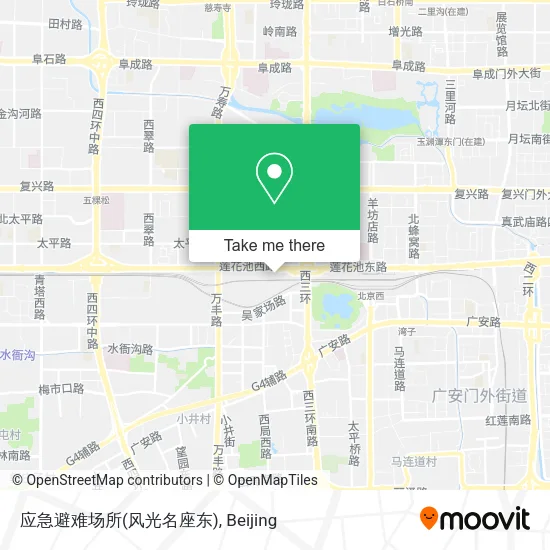 应急避难场所(风光名座东) map