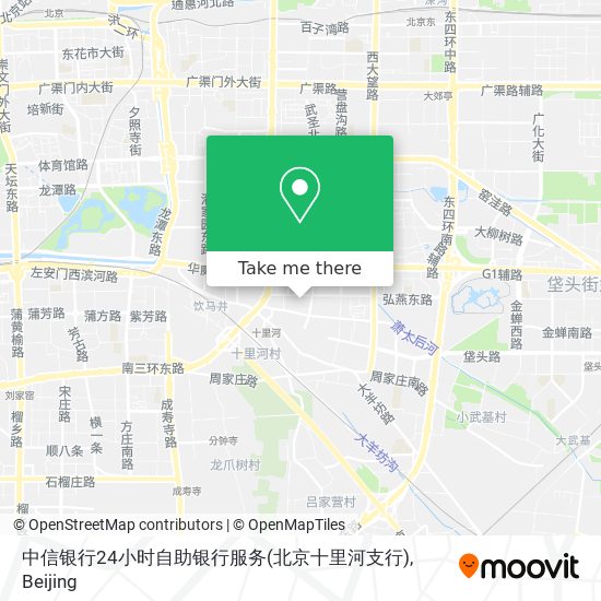 中信银行24小时自助银行服务(北京十里河支行) map