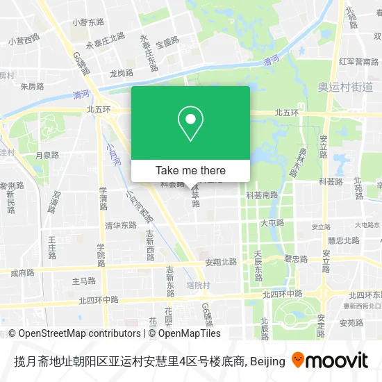 揽月斋地址朝阳区亚运村安慧里4区号楼底商 map