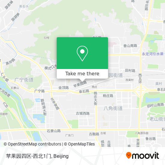 苹果园四区-西北1门 map