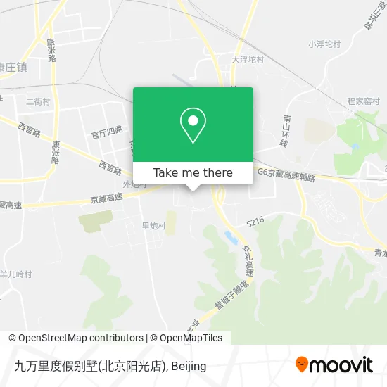 九万里度假别墅(北京阳光店) map