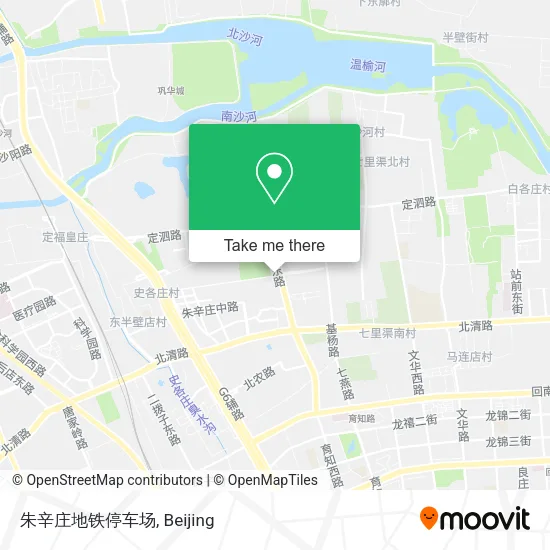 朱辛庄地铁停车场 map