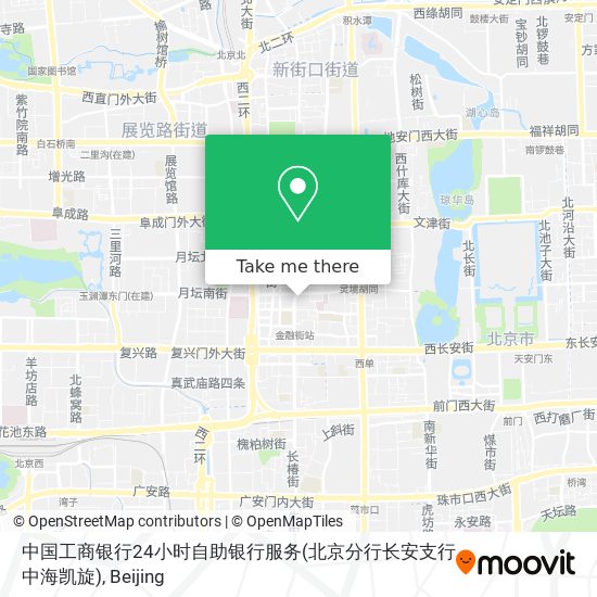 中国工商银行24小时自助银行服务(北京分行长安支行中海凯旋) map