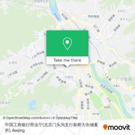 中国工商银行营业厅(北京门头沟支行新桥大街储蓄所) map