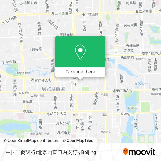 中国工商银行(北京西直门内支行) map
