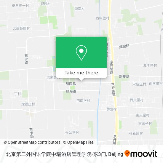 北京第二外国语学院中瑞酒店管理学院-东3门 map