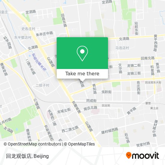 回龙观饭店 map