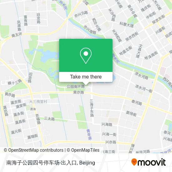 南海子公园四号停车场-出入口 map