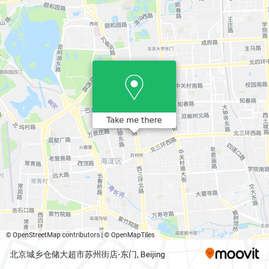 北京城乡仓储大超市苏州街店-东门 map