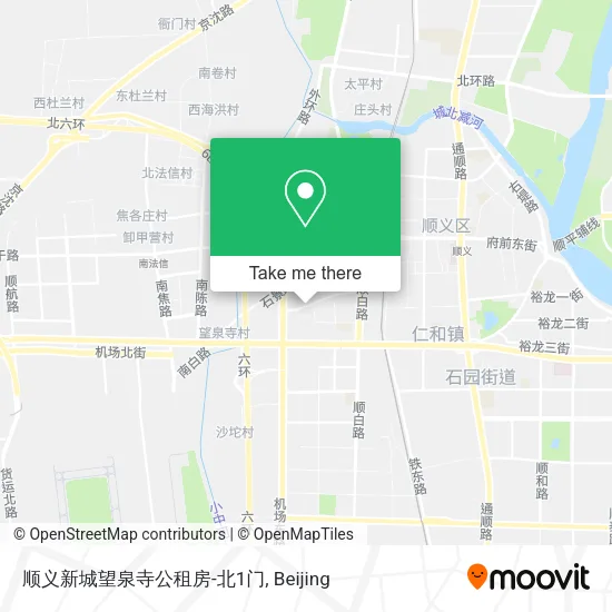顺义新城望泉寺公租房-北1门 map