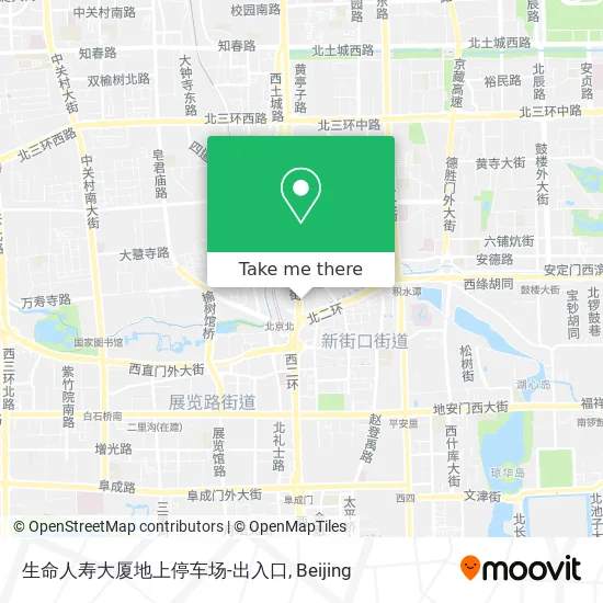 生命人寿大厦地上停车场-出入口 map
