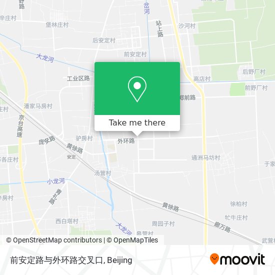 前安定路与外环路交叉口 map