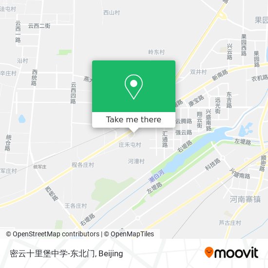 密云十里堡中学-东北门 map